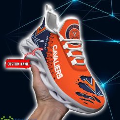 NCAA Virginia Cavaliers Custom Name Orange Blue Max Soul Shoes