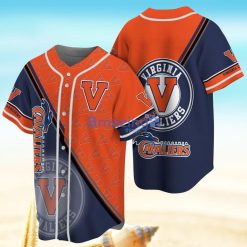 NCAA Virginia Cavaliers Logo Pattern Baseball Jersey