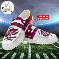 NCAA Virginia Tech Hokies Custom Name Hey Dude Shoes
