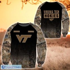 NCAA Virginia Tech Hokies Custom Name Hunting Camo Style Sweatshirt
