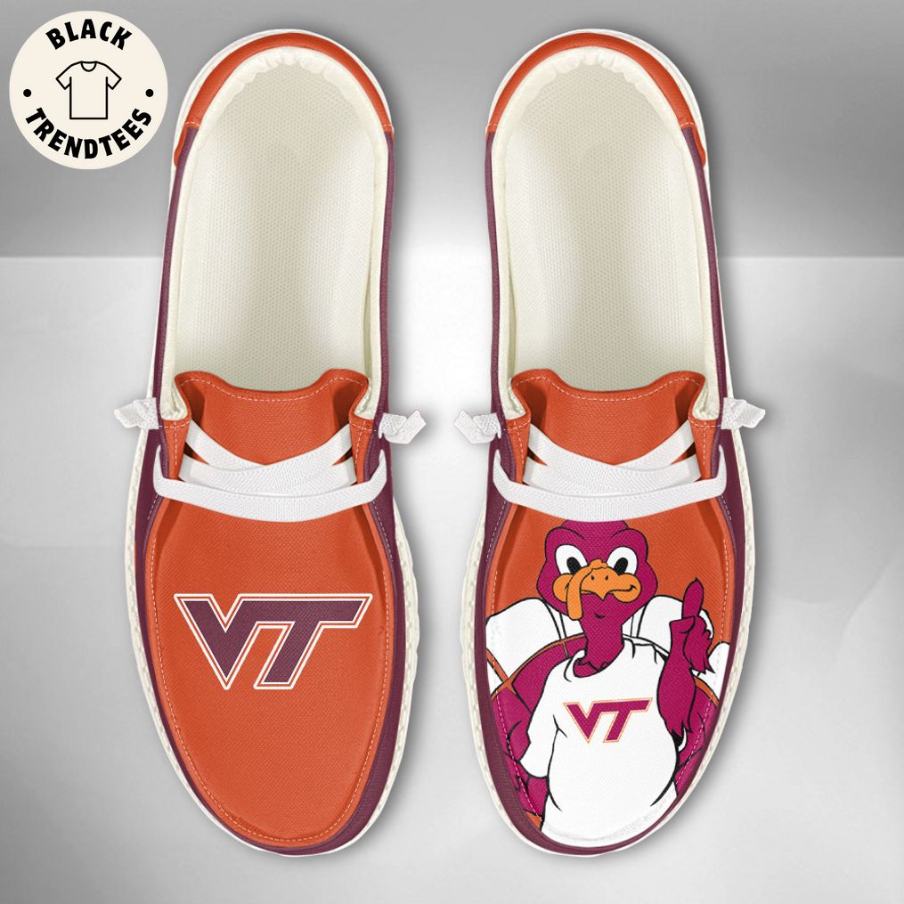 NCAA Virginia Tech Hokies Custom Name Mascot Hey Dude Shoes