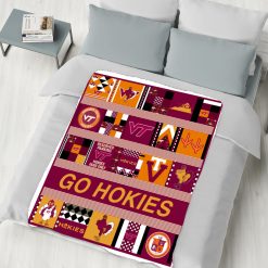 NCAA Virginia Tech Hokies Go Hukies Fleece Blanket