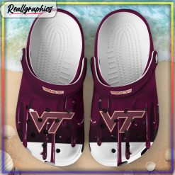 NCAA Virginia Tech Hokies Melting Paint Pattern Crocs