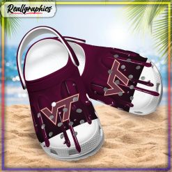 Alternative view of NCAA Virginia Tech Hokies Melting Paint Pattern Crocs