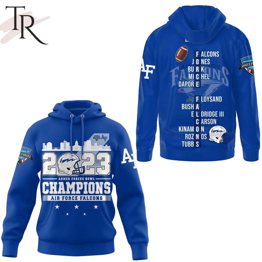 NCAA Air Force Falcons 2023 Armed Forces Bowl Blue Pullover Hoodie
