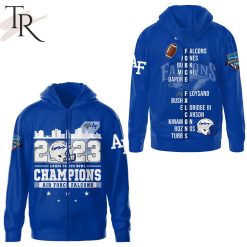 NCAA Air Force Falcons 2023 Armed Forces Bowl Blue Zip Up Hoodie