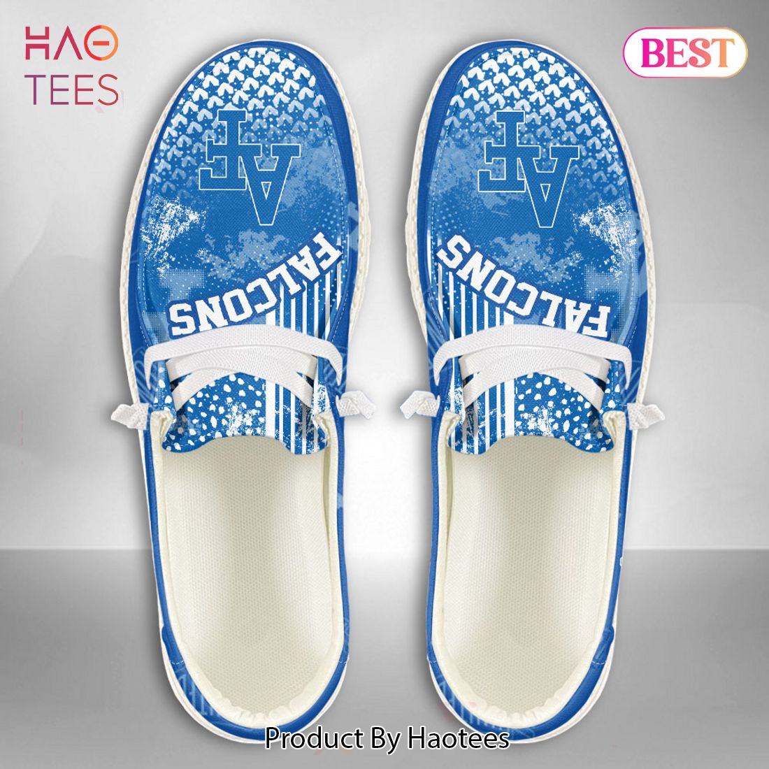 NCAA Air Force Falcons Custom Name Blue Hey Dude Shoes