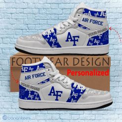 Alternative view of NCAA Air Force Falcons Custom Name Logo Air Jordan 1 High Sneakers