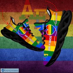 NCAA Air Force Falcons Custom Name Rainbow LGBT Love Max Soul Shoes