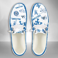 NCAA Air Force Falcons Custom Name White Blue Hey Dude Shoes