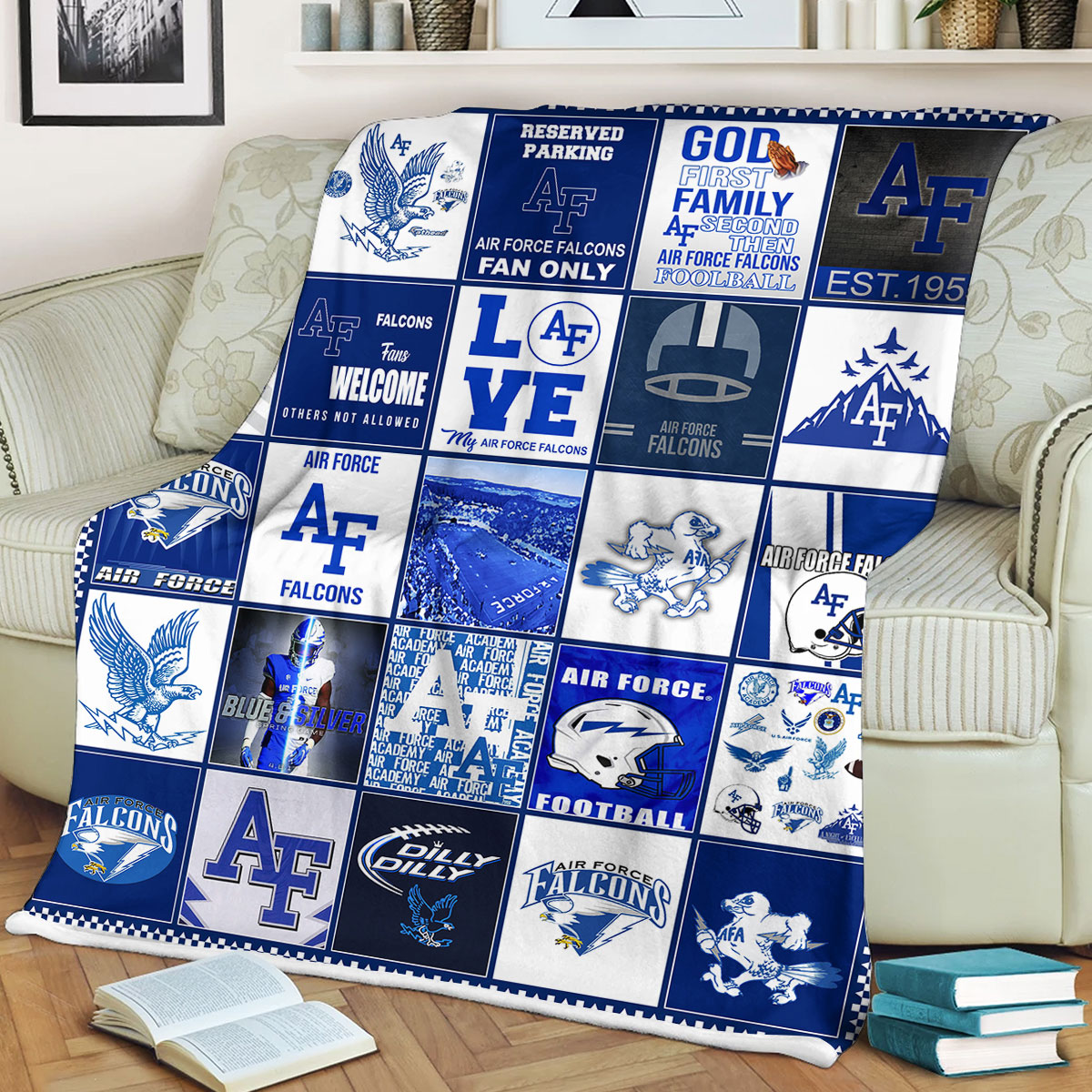 NCAA Air Force Falcons Love Fleece Blanket