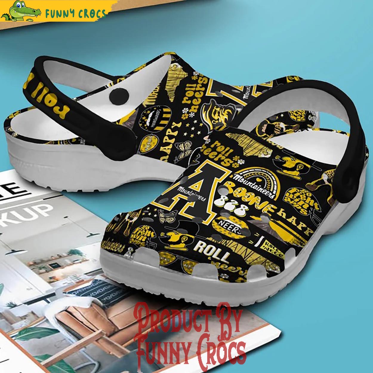 NCAA Appalachian State Mountaineers Black Crocs - Image 3