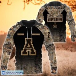 NCAA Appalachian State Mountaineers Custom Name Hunting Camo Style Pullover Hoodie