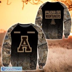 NCAA Appalachian State Mountaineers Custom Name Hunting Camo Style Sweatshirt
