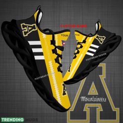Alternative view of NCAA Appalachian State Mountaineers Custom Name White Striped Max Soul Shoes
