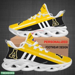 NCAA Appalachian State Mountaineers Custom Name White Striped Max Soul Shoes