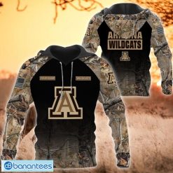 NCAA Arizona Wildcats Custom Name Hunting Camo Style Pullover Hoodie