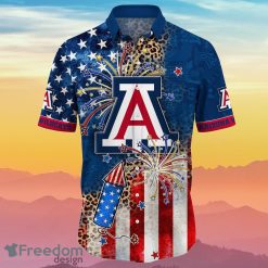 Alternative view of NCAA Arizona Wildcats Independence Day Hawaiian Shirt