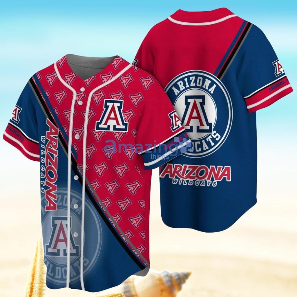 NCAA Arizona Wildcats Logo Pattern Baseball Jersey