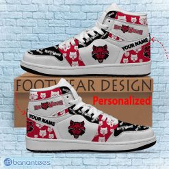 Alternative view of NCAA Arkansas State Red Wolves Custom Name Logo Air Jordan 1 High Sneakers