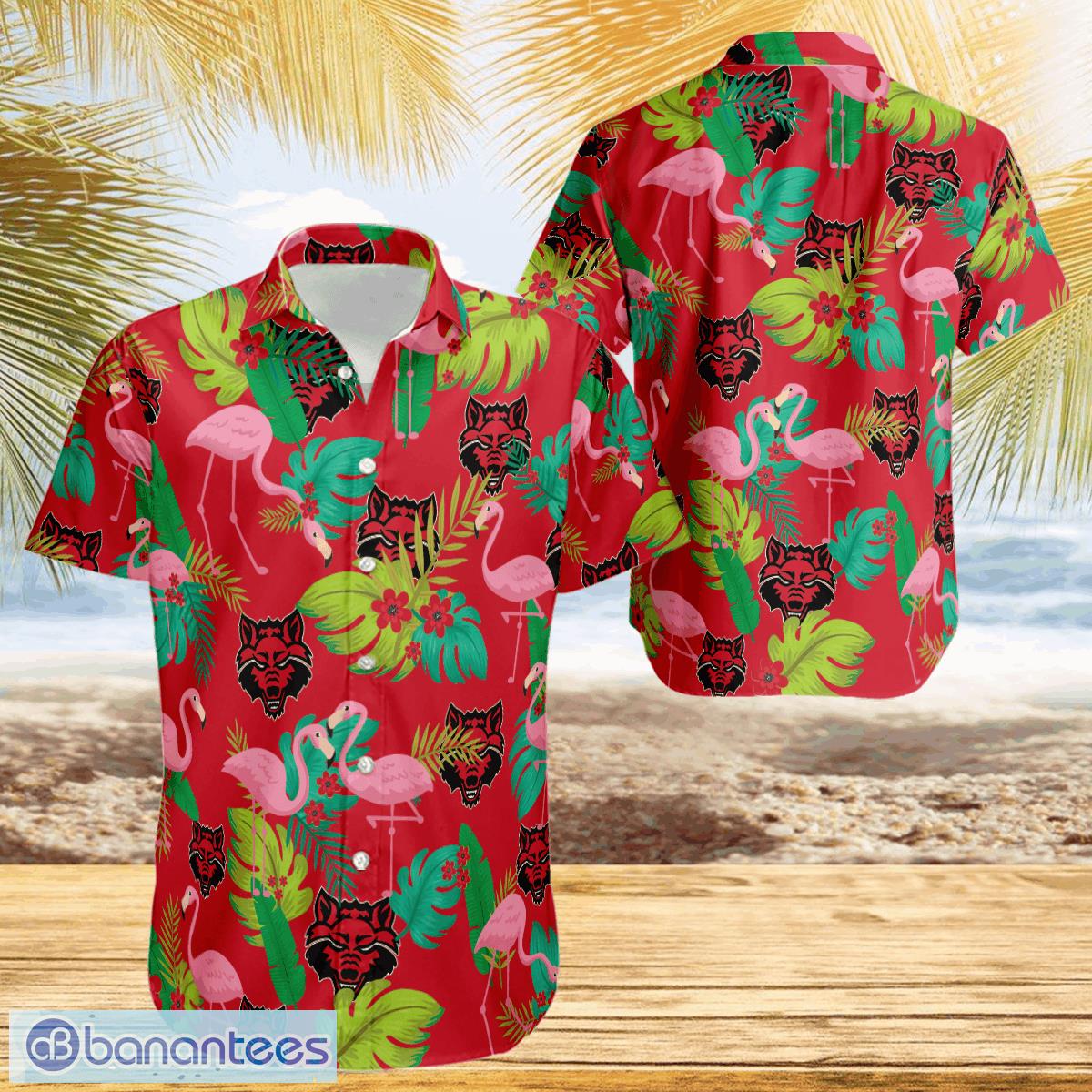 NCAA Arkansas State Red Wolves Flamingo Hawaiian Shirt