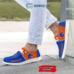 NCAA Boise State Broncos Custom Name Blue Orange Hey Dude Shoes - Image 3