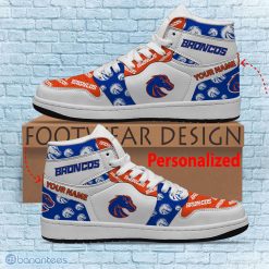 Alternative view of NCAA Boise State Broncos Custom Name Logo Air Jordan 1 High Sneakers
