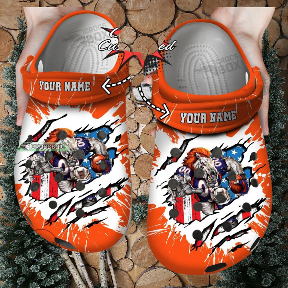 NCAA Boise State Broncos Custom Name Mascot Crocs