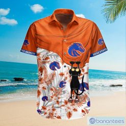 Alternative view of NCAA Boise State Broncos Cute Black Cat Hawaiian Shirt