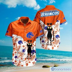 NCAA Boise State Broncos Cute Black Cat Hawaiian Shirt