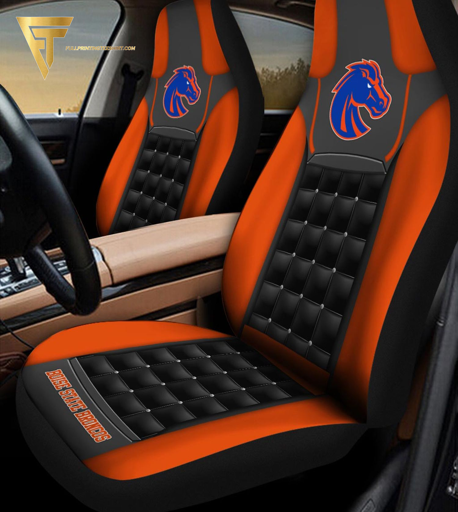NCAA Boise State Broncos Football Team Car Seat Covers