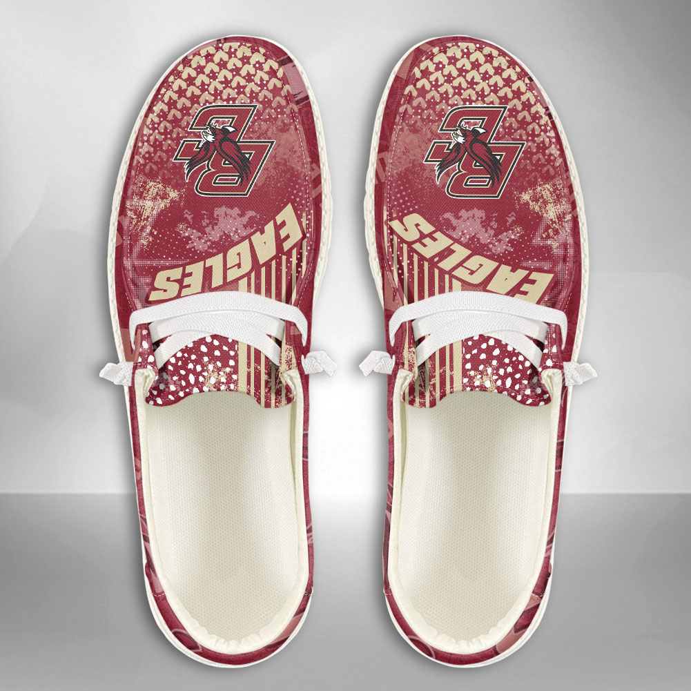 NCAA Boston College Eagles Custom Name Logo Hey Dude Shoes