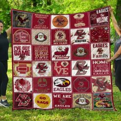 NCAA Boston College Eagles Love Family Quilt Blanket