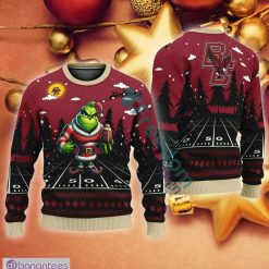 NCAA Boston College Eagles Play Grinch Ugly Christmas Sweater