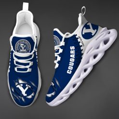 Alternative view of NCAA Brigham Young Cougars Custom Name Blue White Max Soul Shoes