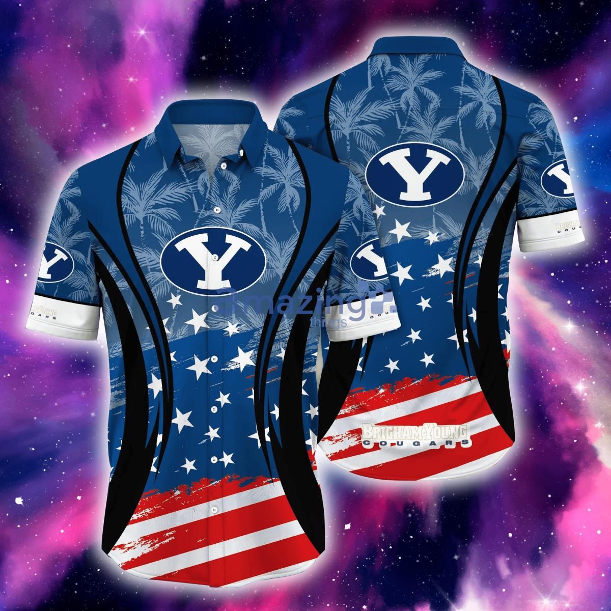 NCAA Brigham Young Cougars Star Pattern Hawaiian Shirt