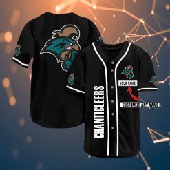 NCAA Coastal Carolina Chanticleers Custom Name Black Baseball Jersey