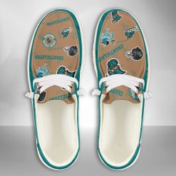 NCAA Coastal Carolina Chanticleers Custom Name Brown Teal Hey Dude Shoes