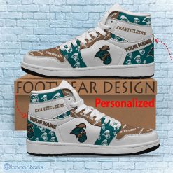 Alternative view of NCAA Coastal Carolina Chanticleers Custom Name Logo Air Jordan 1 High Sneakers
