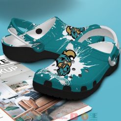Alternative view of NCAA Coastal Carolina Chanticleers Custom Name Teal White Crocs