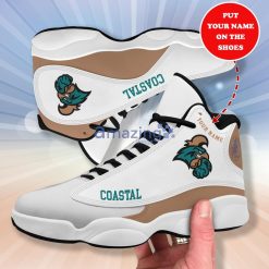NCAA Coastal Carolina Chanticleers Custom Name White Air Jordan 13 Shoes