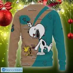 Alternative view of NCAA Coastal Carolina Chanticleers Snoopy Cute Heart Sweater