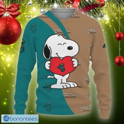 NCAA Coastal Carolina Chanticleers Snoopy Cute Heart Sweater