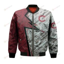 NCAA Colgate Raiders Abstract Pattern Bomber Jacket