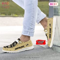Alternative view of NCAA Colorado Buffaloes Custom Name Black Gold Hey Dude Shoes