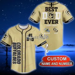 NCAA Colorado Buffaloes Custom Name Number Best Dad Ever Baseball Jersey