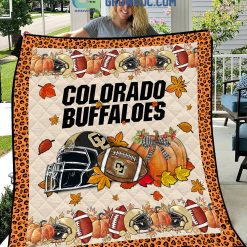 NCAA Colorado Buffaloes Welcome Fall Pumpkin Quilt Blanket