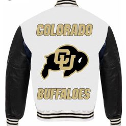 Alternative view of NCAA Colorado Buffaloes White Black Baseball Jacket