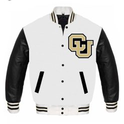 NCAA Colorado Buffaloes White Black Baseball Jacket