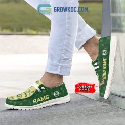 Alternative view of NCAA Colorado State Rams Custom Name Green Cream Hey Dude Shoes